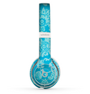 The Subtle Blue Floral Lace Pattern Skin Set for the Beats by Dre Solo 2 Wireless Headphones