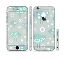 The Subtle Blue Multiple Birds Sectioned Skin Series for the Apple iPhone 6/6s