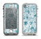 The Subtle Blue Sketched Lace Pattern V21 Apple iPhone 5-5s LifeProof Nuud Case Skin Set