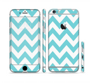 The Subtle Blue & White Chevron Pattern Sectioned Skin Series for the Apple iPhone 6/6s