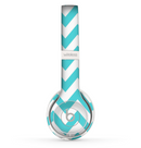 The Subtle Blue & White Chevron Pattern Skin Set for the Beats by Dre Solo 2 Wireless Headphones