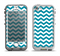 The Subtle Blue & White Chevron Pattern V2 Apple iPhone 5-5s LifeProof Nuud Case Skin Set