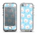The Subtle Blue & White Faced Cats Apple iPhone 5-5s LifeProof Nuud Case Skin Set