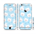 The Subtle Blue & White Faced Cats Sectioned Skin Series for the Apple iPhone 6/6s Plus
