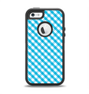 The Subtle Blue & White Plaid Apple iPhone 5-5s Otterbox Defender Case Skin Set