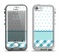 The Subtle Blue & White Plaid with Polka Dots Apple iPhone 5-5s LifeProof Nuud Case Skin Set