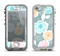 The Subtle Gray & White Floral Illustration Apple iPhone 5-5s LifeProof Nuud Case Skin Set