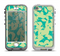 The Subtle Green Seamless Leaves Apple iPhone 5-5s LifeProof Nuud Case Skin Set