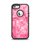 The Subtle Pink Watercolor Strokes Apple iPhone 5-5s Otterbox Defender Case Skin Set