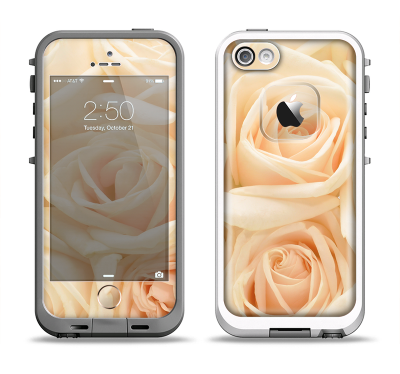 The Subtle Roses Apple iPhone 5-5s LifeProof Fre Case Skin Set