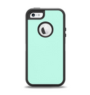 The Subtle Solid Green Apple iPhone 5-5s Otterbox Defender Case Skin Set