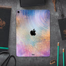 The Swirling Tie-Dye Scratched Surface - Full Body Skin Decal for the Apple iPad Pro 12.9", 11", 10.5", 9.7", Air or Mini (All Models Available)