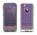 The Tall Purple & Orange Vintage Pattern Apple iPhone 5-5s LifeProof Fre Case Skin Set