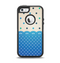 The Tan & Blue Polka Dotted Pattern Apple iPhone 5-5s Otterbox Defender Case Skin Set