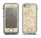 The Tan & Brown Floral Laced Pattern Apple iPhone 5-5s LifeProof Nuud Case Skin Set