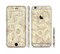 The Tan & Brown Floral Laced Pattern Sectioned Skin Series for the Apple iPhone 6/6s