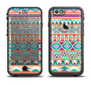 The Tan & Teal Aztec Pattern V4 Apple iPhone 6/6s LifeProof Fre Case Skin Set