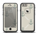 The Tan Vintage Solid Color Anchor Linked Apple iPhone 6/6s LifeProof Fre Case Skin Set