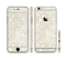 The Tan & White Vintage Floral Pattern Sectioned Skin Series for the Apple iPhone 6/6s Plus