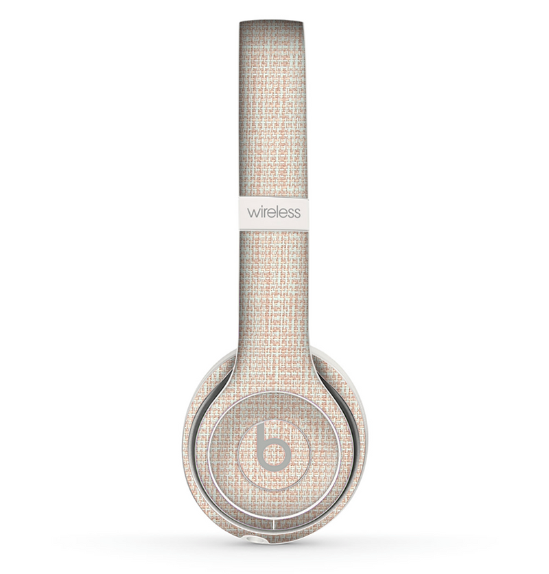 The Tan Woven Fabric Pattern Skin Set for the Beats by Dre Solo 2 Wireless Headphones