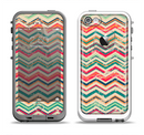 The Tan and Colored Chevron Pattern V55 Apple iPhone 5-5s LifeProof Fre Case Skin Set