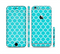 The Teal And White Seamless Morocan Pattern Sectioned Skin Series for the Apple iPhone 6/6s Plus