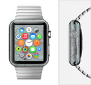 The Teal Aster Flower Lined Full-Body Skin Set for the Apple Watch