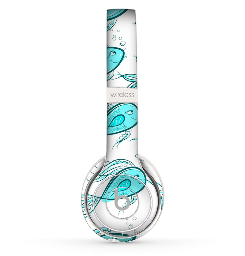 The Teal Fishies Skin Set for the Beats by Dre Solo 2 Wireless Headphones