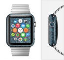 The Teal Floral Mirrored Pattern Full-Body Skin Set for the Apple Watch
