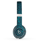 The Teal Floral Mirrored Pattern Skin Set for the Beats by Dre Solo 2 Wireless Headphones
