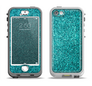 The Teal Glitter Ultra Metallic Apple iPhone 5-5s LifeProof Nuud Case Skin Set