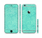 The Teal Leaf Laced Pattern Sectioned Skin Series for the Apple iPhone 6/6s