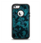 The Teal Vector Camo Apple iPhone 5-5s Otterbox Defender Case Skin Set