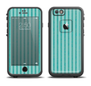 The Teal Vintage Stripe Pattern v7 Apple iPhone 6/6s LifeProof Fre Case Skin Set