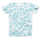 The Teal Zendoodle Feathers ink-Fuzed Unisex All Over Full-Printed Fitted Tee Shirt
