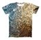 The Teal and Gold Grungy Orbs of Light ink-Fuzed Unisex All Over Full-Printed Fitted Tee Shirt
