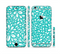 The Teal and White Floral Sprout Sectioned Skin Series for the Apple iPhone 6/6s