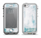 The Teal and White WaterColor Panel Apple iPhone 5-5s LifeProof Nuud Case Skin Set