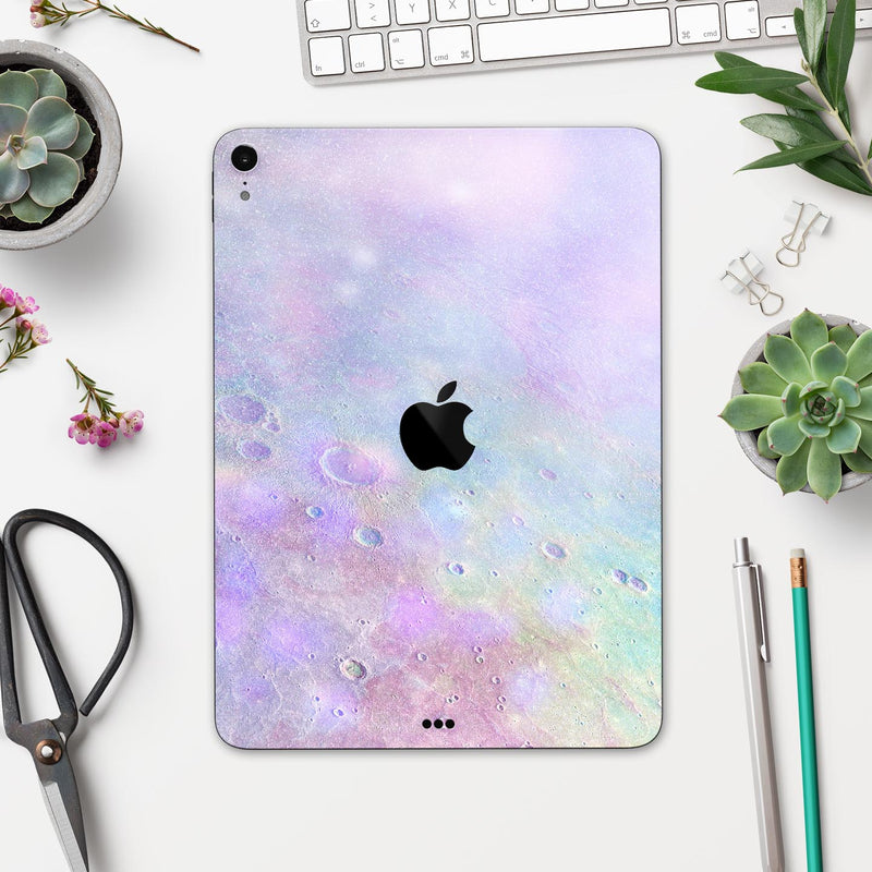 The Tie-Dye Cratered Moon Surface - Full Body Skin Decal for the Apple iPad Pro 12.9", 11", 10.5", 9.7", Air or Mini (All Models Available)