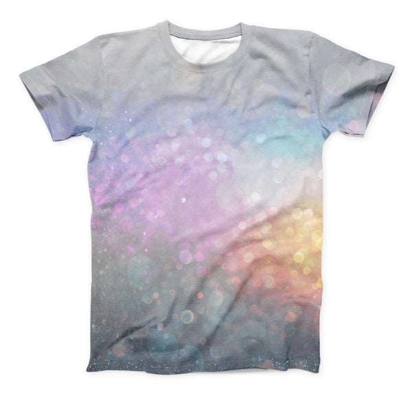 The Tie Dye Unfocused Glowing Orbs of Light ink-Fuzed Unisex All Over Full-Printed Fitted Tee Shirt
