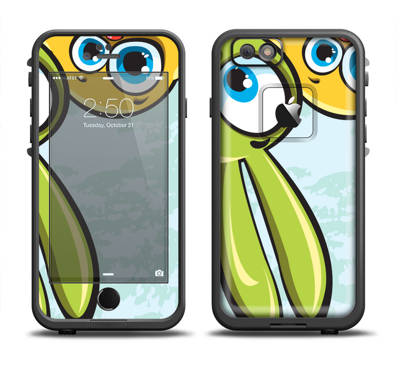 The Toon Green Rabbit and Yellow Chicken Apple iPhone 6/6s LifeProof Fre Case Skin Set