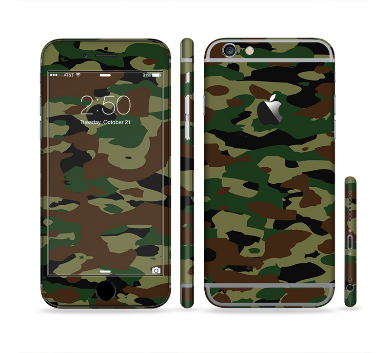 The Traditional Camouflage Sectioned Skin Series for the Apple iPhone 6/6s