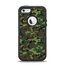The Traditional Green Camouflage Apple iPhone 5-5s Otterbox Defender Case Skin Set