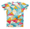 The Triangular Geometric Pattern ink-Fuzed Unisex All Over Full-Printed Fitted Tee Shirt