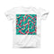 The Trippy Retro Pattern ink-Fuzed Front Spot Graphic Unisex Soft-Fitted Tee Shirt