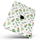 The Tropical Pineapple and Floral Pattern - Full Body Skin Decal for the Apple iPad Pro 12.9", 11", 10.5", 9.7", Air or Mini (All Models Available)