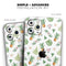 The Tropical Pineapple and Floral Pattern - Skin-Kit compatible with the Apple iPhone 12, 12 Pro Max, 12 Mini, 11 Pro or 11 Pro Max (All iPhones Available)
