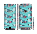 The Turquoise Laced Shoe Sectioned Skin Series for the Apple iPhone 6/6s