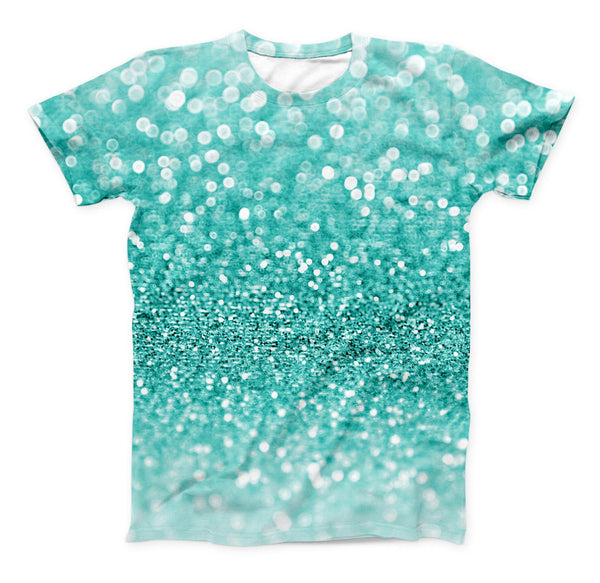 The Turquoise Unfocused Glimmer ink-Fuzed Unisex All Over Full-Printed Fitted Tee Shirt