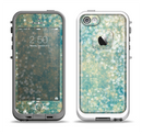 The Unfocused Green & White Drop Surface Apple iPhone 5-5s LifeProof Fre Case Skin Set